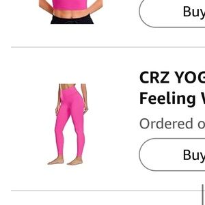 CRZ YOGA Hot Pink High-Waist Leggings